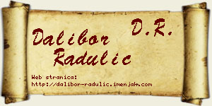 Dalibor Radulić vizit kartica